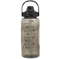 BOUTEILLE MOTIVATION TRANSPARENTE NOIRE 2L M6
