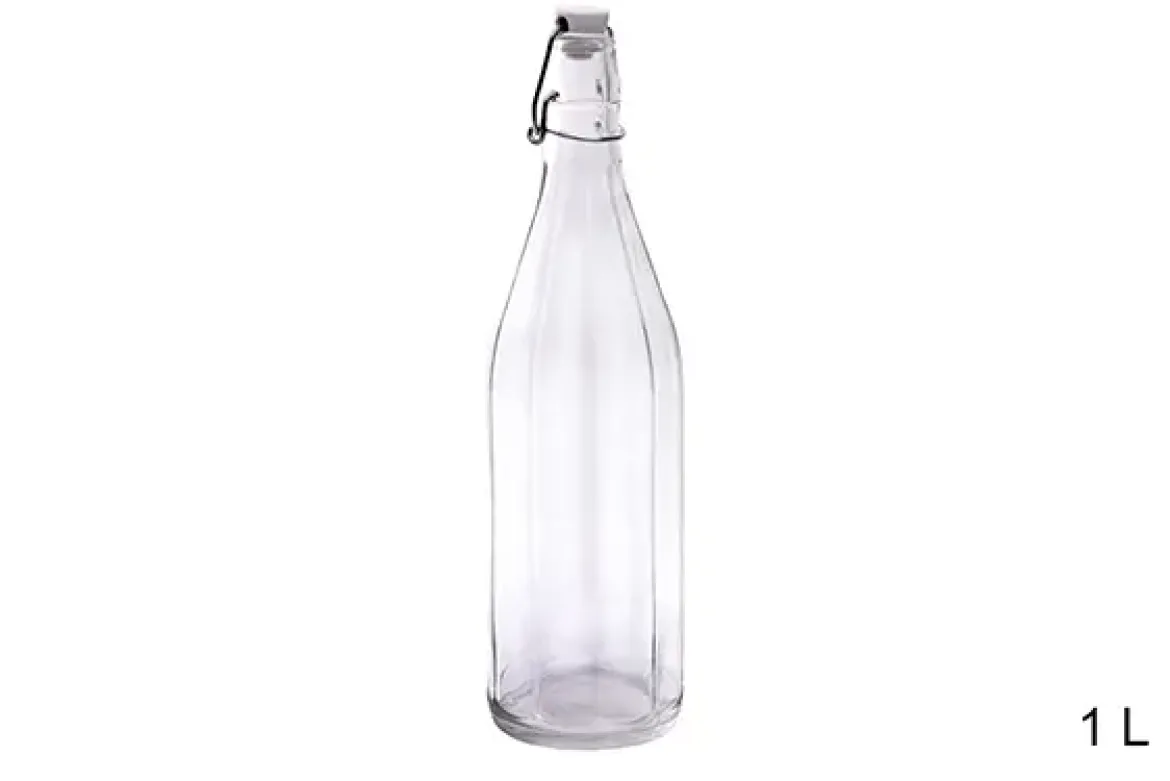 BOUTEILLE POLYGONE VERRE 1L