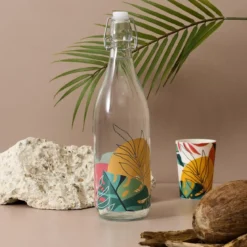 BOUTEILLE VERRE CLAPET PARADIS EXOTIQUE 1L