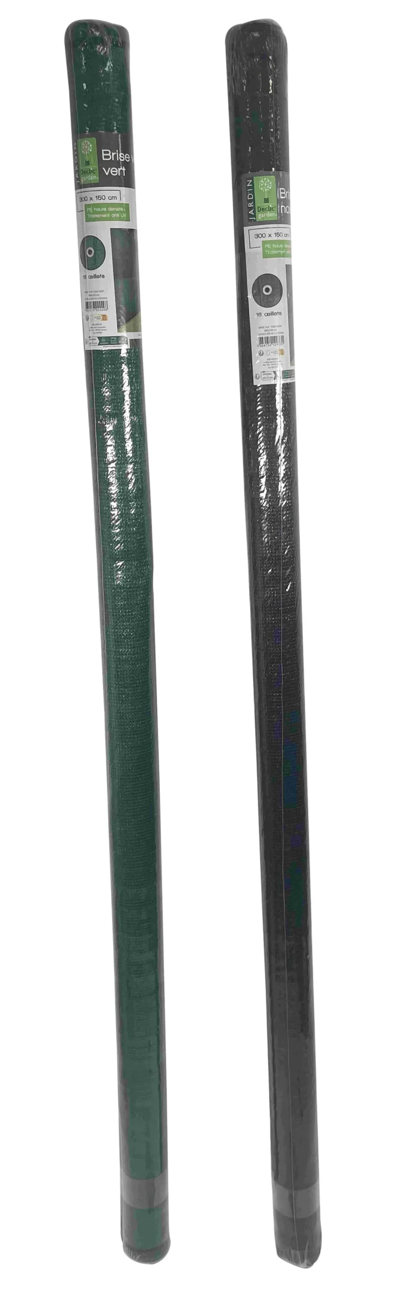 BRISE VUE VERT NOIR TISSE 300X150CM