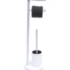 BROSSE ET DEROULEUR PAPIER WC METAL PEINT  BLANC