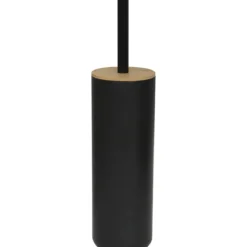 BROSSE WC AVEC COUVERCLE BAMBOU NOIR