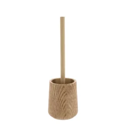 BROSSE WC EN POLYRESINE EFFET BOIS NATUREL