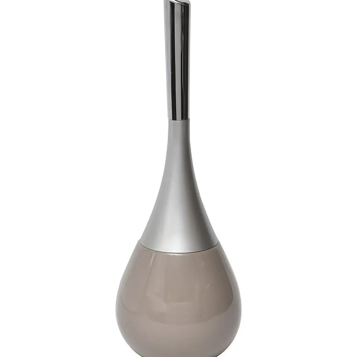 BROSSE WC GRES FORME GOUTTE D EAU TAUPE