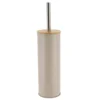 BROSSE WC METAL COUVERCLE BAMBOU TAUPE