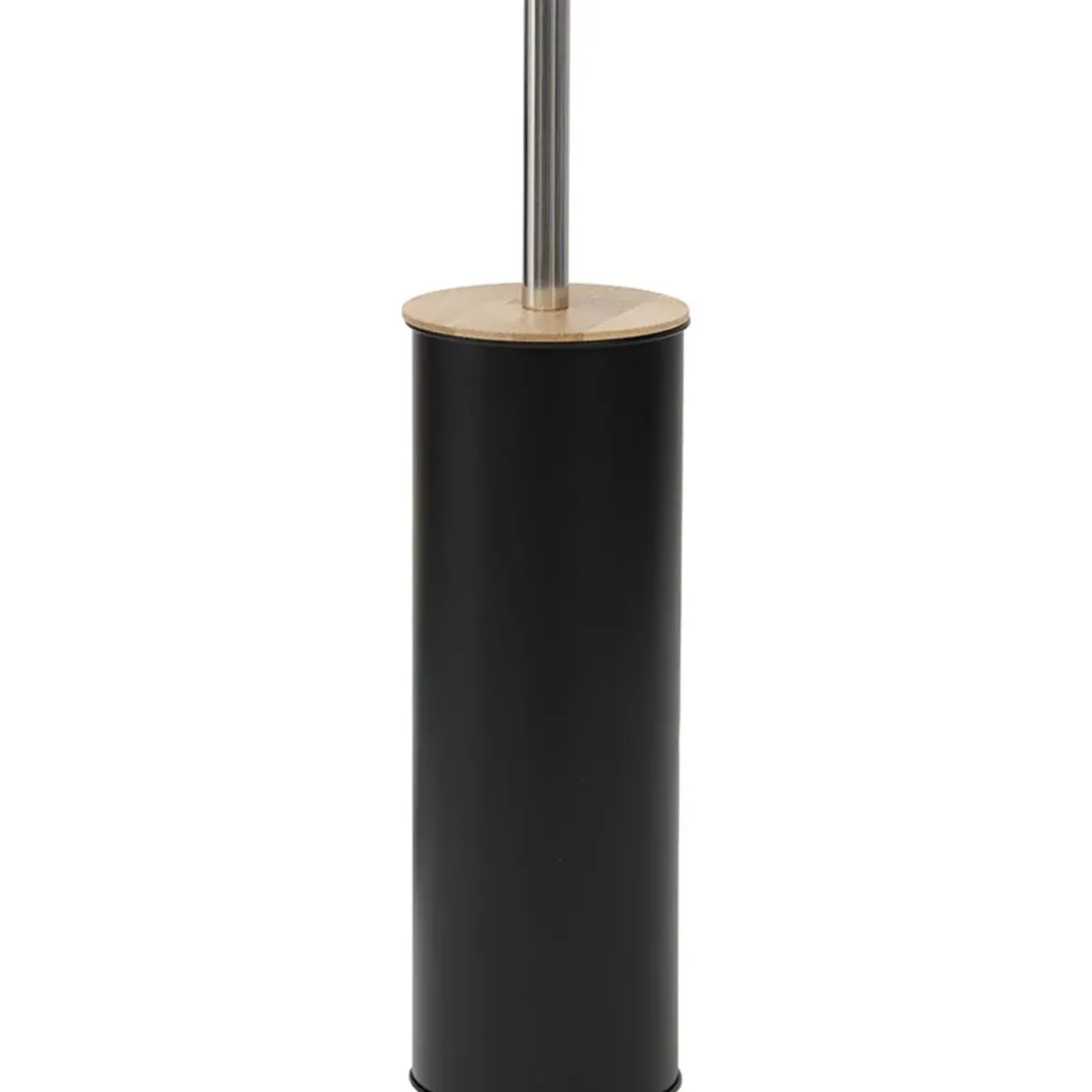 BROSSE WC METAL COUVERCLE BAMBOU NOIR