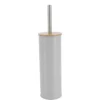 BROSSE WC METAL COUVERCLE BAMBOU GRIS CLAIR