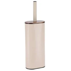 BROSSE WC METAL OVALE SILICONE PLAT ACACIA BEIGE