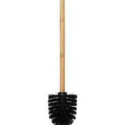 BROSSE WC NOIR MANCHE BAMBOU