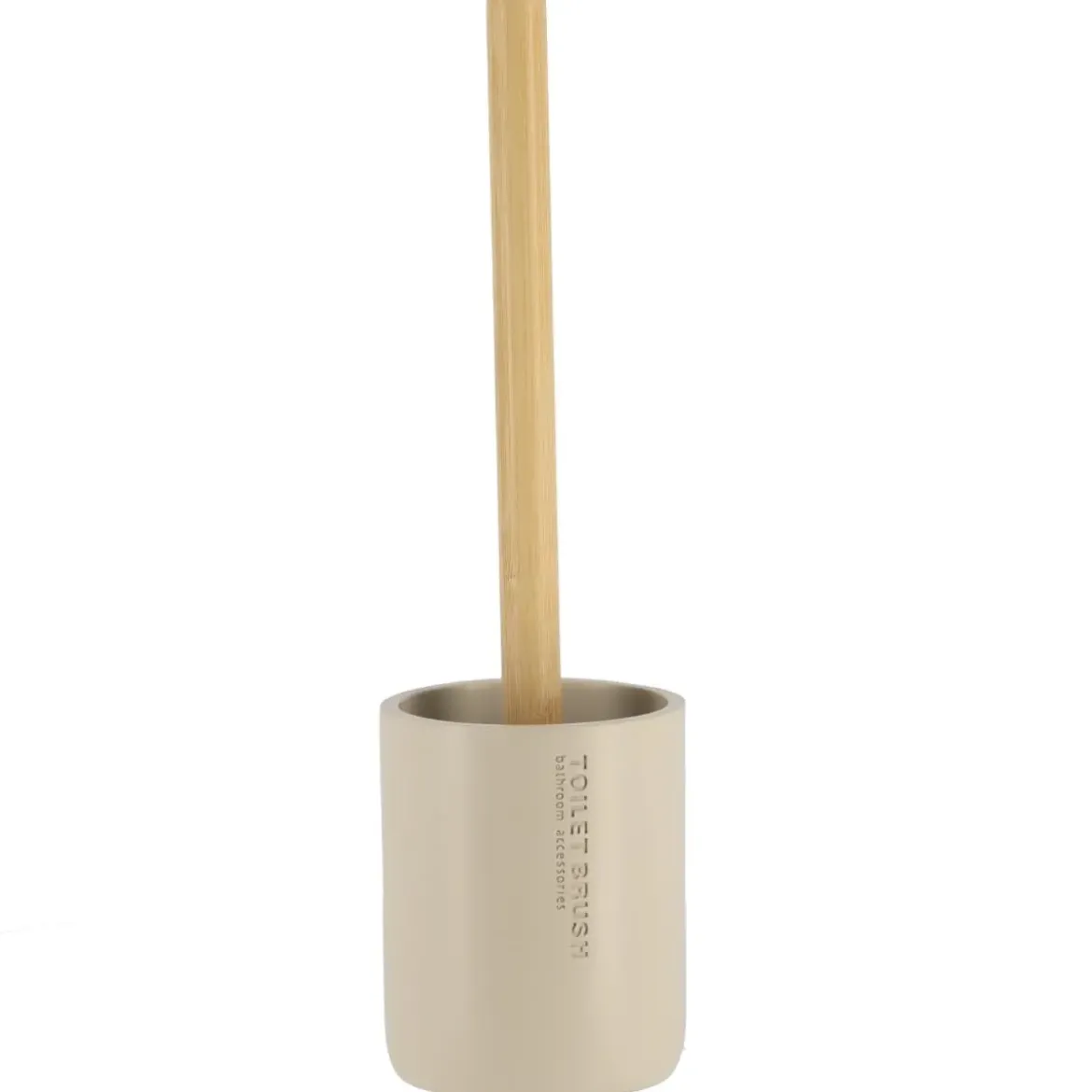BROSSE WC POLYRESINE BEIGE BAMBOU
