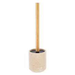 BROSSE WC POLYRESINE FACON TRAVERTIN
