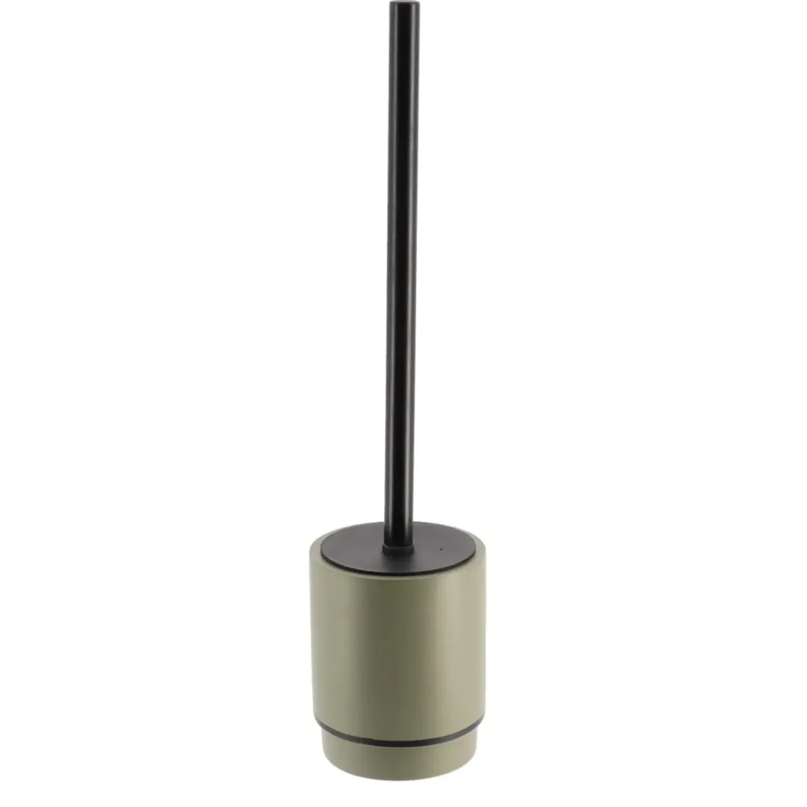 BROSSE WC POLYRESINE RONDE KAKI NOIR
