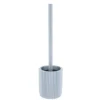 BROSSE WC POLYRESINE STRIEE BLEU CLAIR