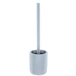 BROSSE WC POLYRESINE STRIEE BLEU CLAIR