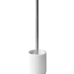 BROSSE WC POLYRESINE STRIEE BLANC