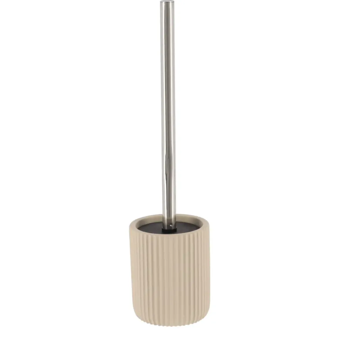 BROSSE WC POLYRESINE STRIEE TAUPE
