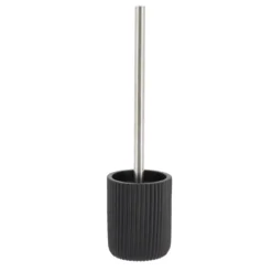 BROSSE WC POLYRESINE STRIEE NOIR