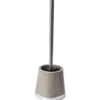 BROSSE WC RONDE BASE CARREE CHROMEE TAUPE
