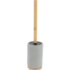 BROSSE WC RONDE EFFET MAILLE ET TIGE BAMBOU GRIS