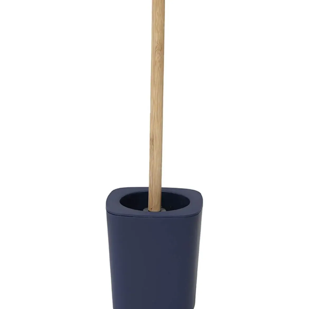 BROSSE WC RUBBER ET ABS BAMBOU BLEU MARINE