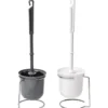 BROSSE WC SUPPORT METAL CHROME BLANCHE OU GRISE
