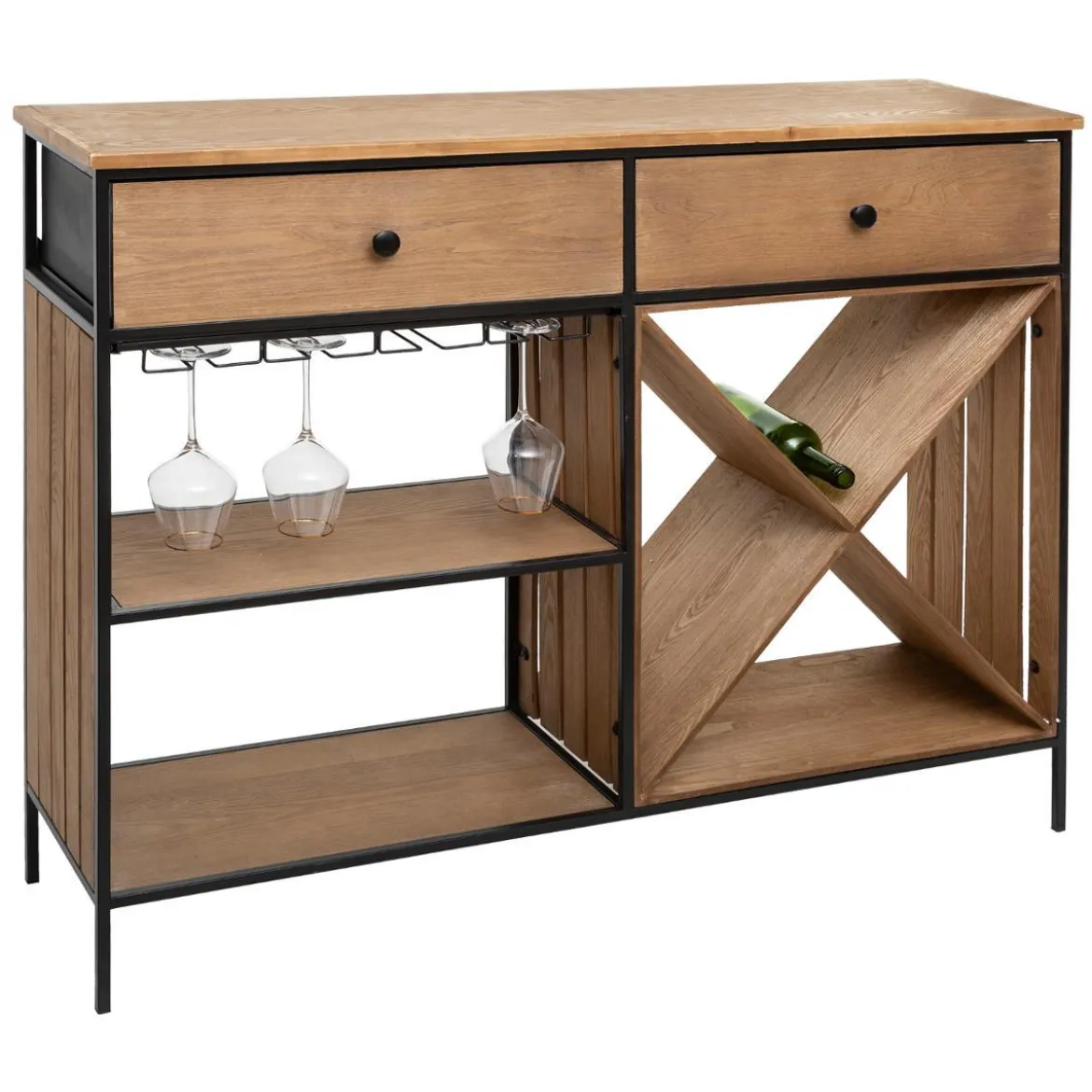 BUFFET PORTE BOUTEILLE BAKOS D.118X32X94CM