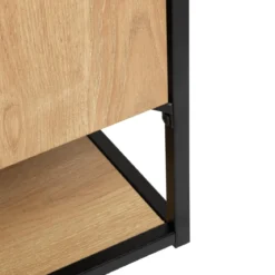 BUFFET 2 PORTES ALDEA METAL BOIS BEIGE D.140X80CMCM