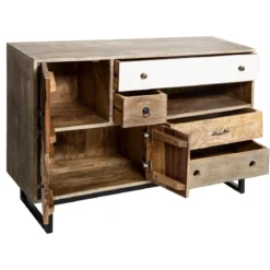 BUFFET 3 PORTES 4 TIROIRS KOVAL BLANC