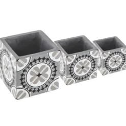 CACHE POT CIMENT CARRE MANOIR D.11X11CM