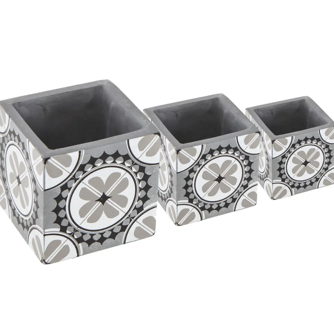 CACHE POT CIMENT CARRE MANOIR D.11X11CM