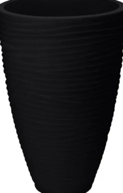 CACHE POT VAGUES GRIS ANTHRACITE 40X60CM