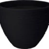 CACHE POT VAGUES GRIS ANTHRACITE 40X31CM