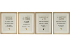 CADRE CITATIONS AMOUR BONHEUR AMITIE VIE 30X40CM