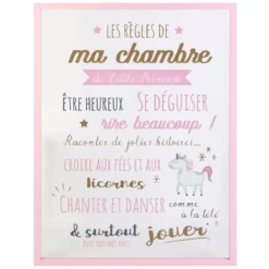 CADRE LES REGLES DE LA CHAMBRE FILLE