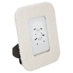 CADRE PHOTO BOUCLETTE BLANC 10X15CM