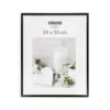CADRE PHOTO PLASTIQUE VERRE NOIR 24X30CM