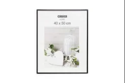 CADRE PHOTO PLASTIQUE VERRE NOIR 40X50CM