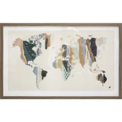 CADRE VERRE MONDE D.80X50CM