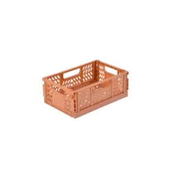 CAGETTE PLIABLE EMPILABLE ARGILE D.21X14.5X8CM