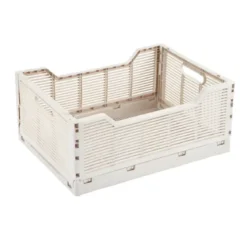 CAGETTE PLIABLE EMPILABLE NATUREL 40X30XH.17CM