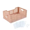 CAGETTE PLIABLE EMPILABLE ROSE GRANIT D.40X30X17CM