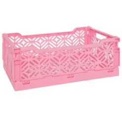 CAGETTE PLIABLE ROSE 30X20X11.5CM