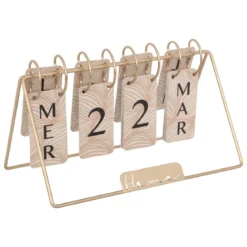 CALENDRIER AUTOMNE LONG METAL D.28CM