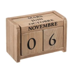 CALENDRIER BOIS COLONIAL L.11CM