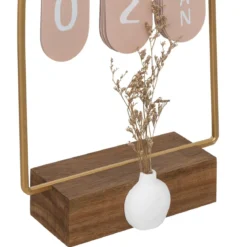 CALENDRIER BOIS FLO H.30CM