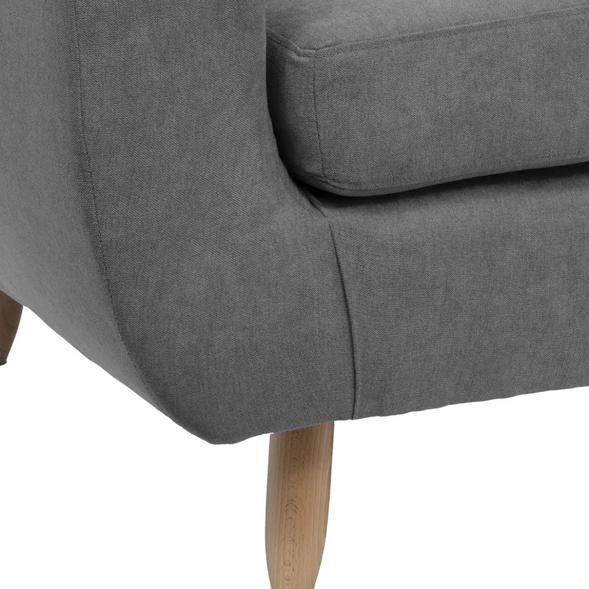 CANAPE 3 PLACES RETRO GRIS