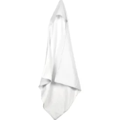 CAPE BAIN GAZE COTON ET EPONGE 75X75CM BLANC