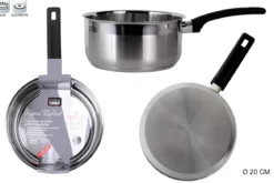 CASSEROLE INOX REFLET GRADUEE 20CM