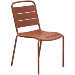 CHAISE ALEGORIA EMPILABLE ACAJOU