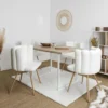 CHAISE ARIEL BOUCLETTE BLANC